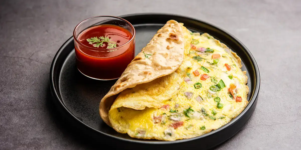 przepis na omlet w diecie na SIBO