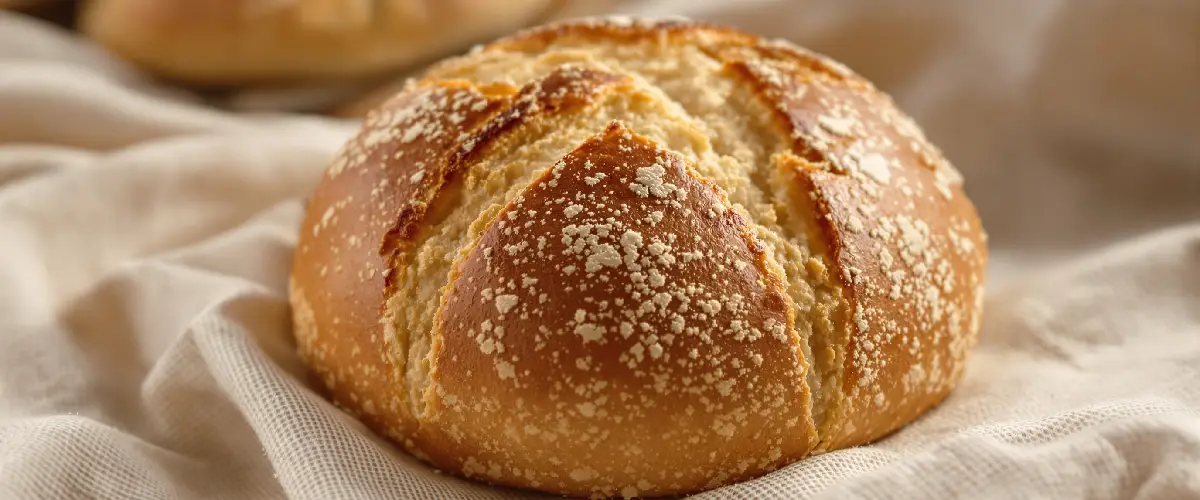 Bułki pszeniczne przekrojone na pół