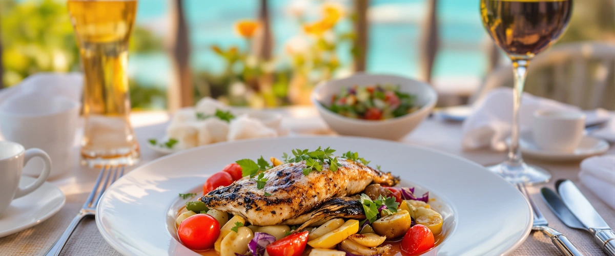 Grillowany łosoś z warzywami 