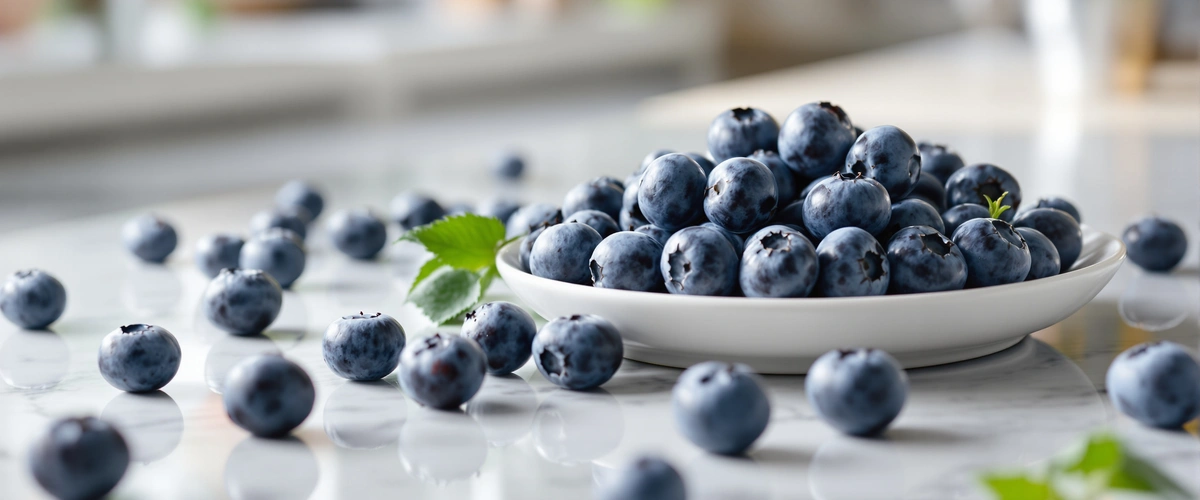 borówki amerykańskie w białej misce