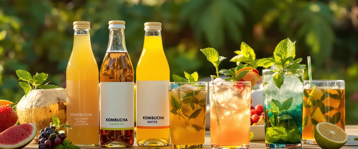 Kombucha butelki napoje naturalne