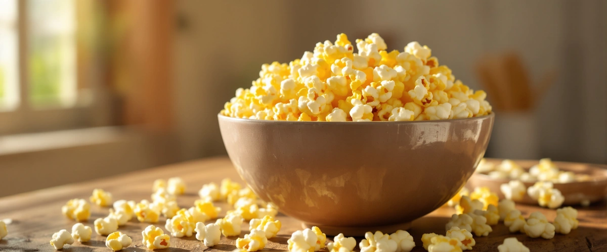 Miska pełna złotego popcornu