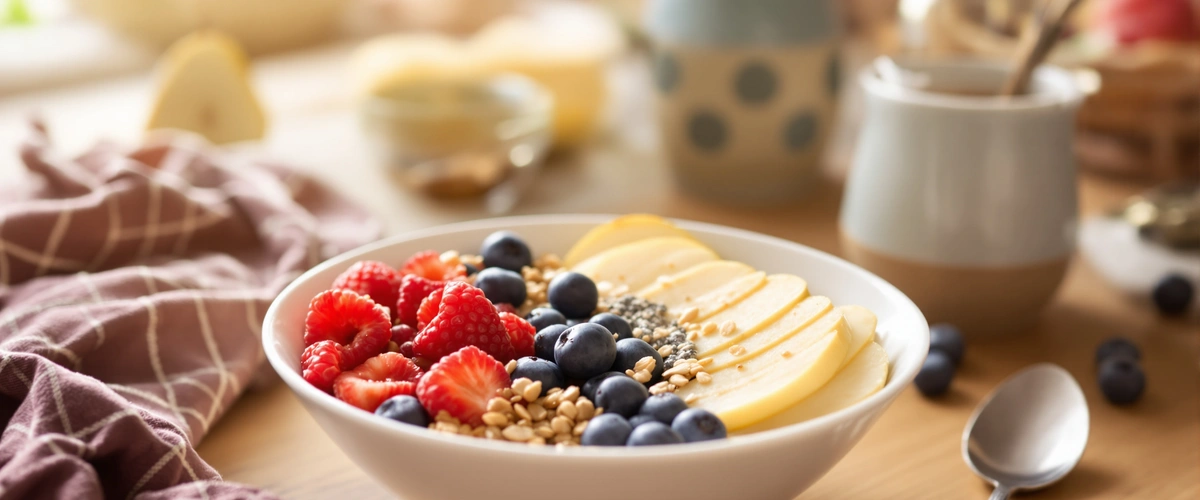 Miska śniadaniowa owoce zboża