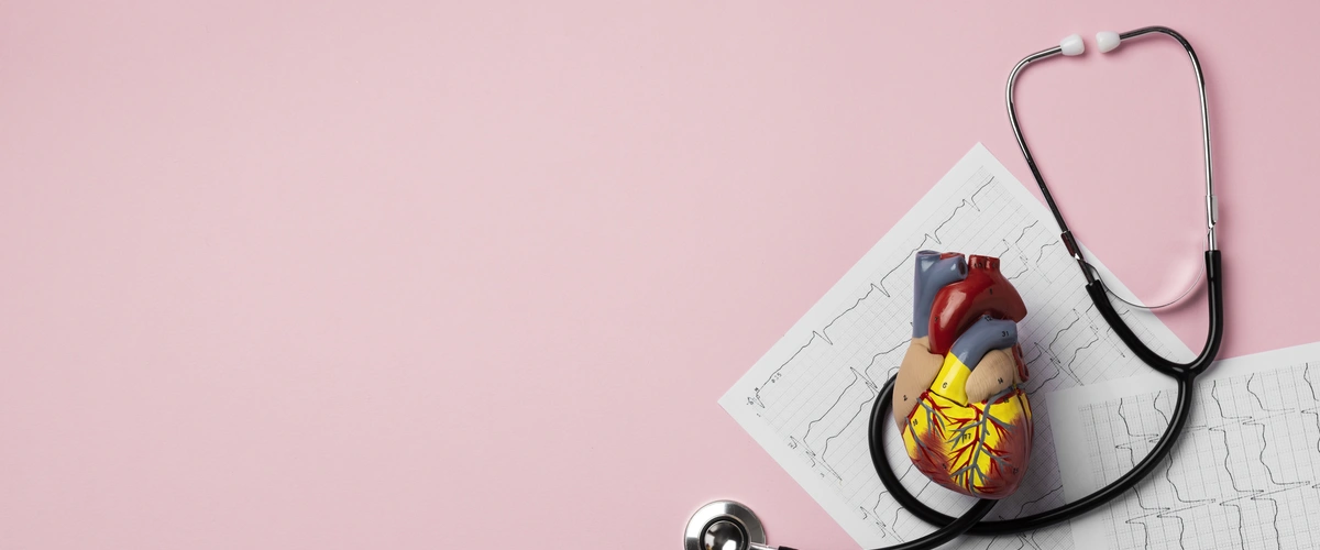 model serca, obok stetoskop
