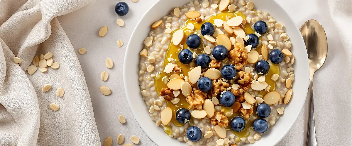 owsianka z borówkami na śniadanie