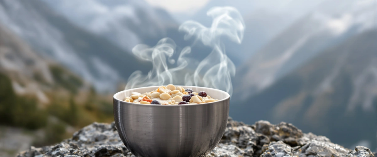 owsianka z widokiem na góry