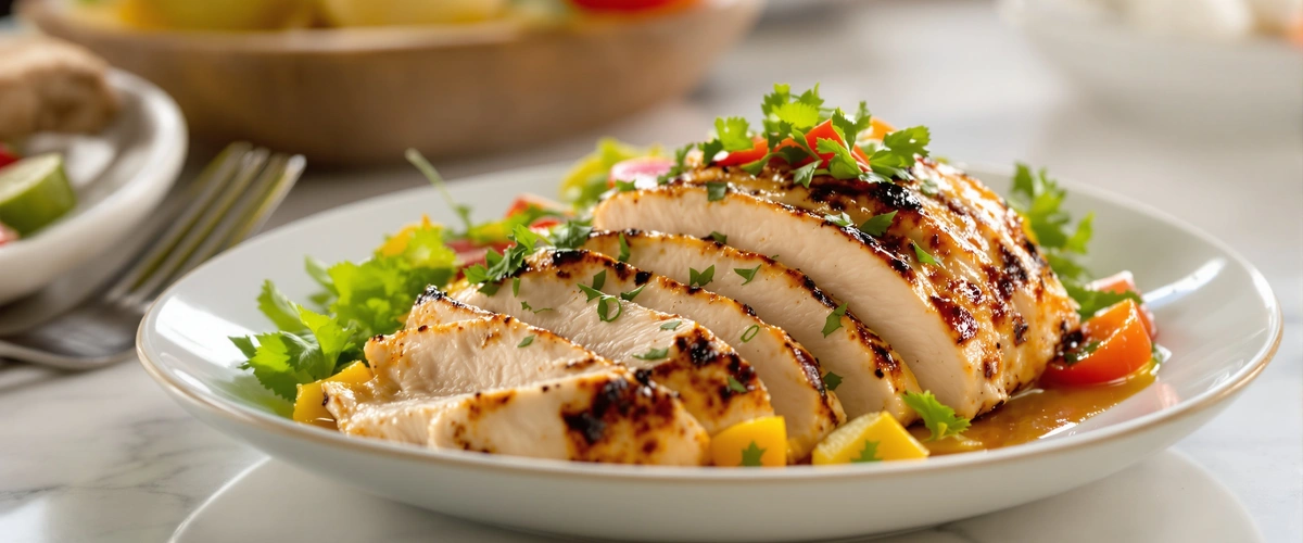 Pieczone piersi kurczaka z warzywami