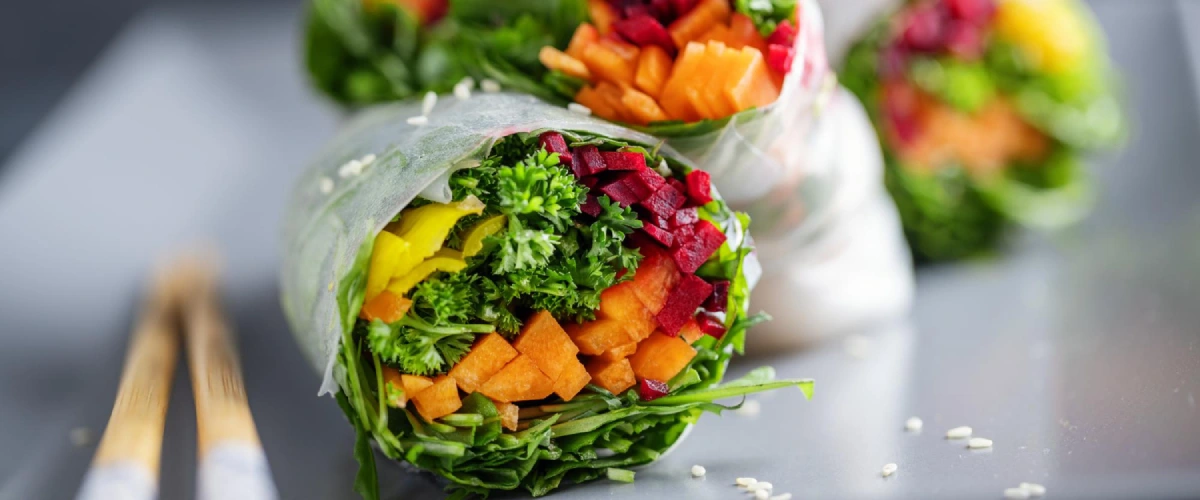 Rolki z papieru ryżowego z warzywami