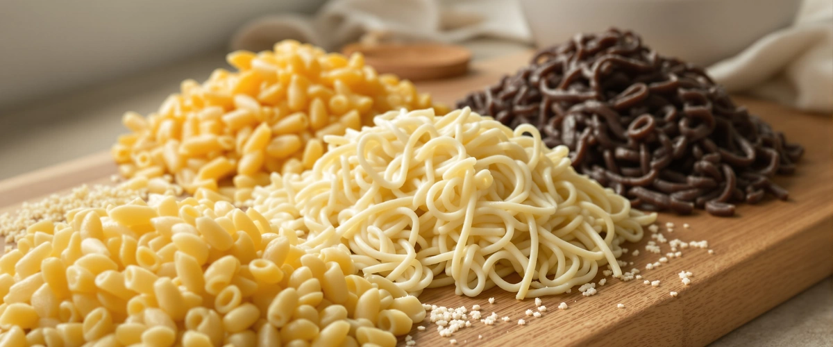 kaloryka różnych rodzajów makaronów