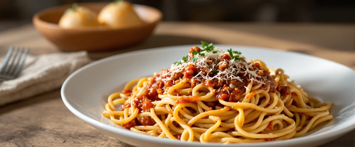 ile kalorii ma spaghetti bolognese z parmezanem