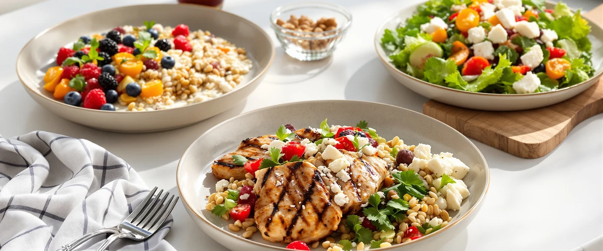 Trzy zdrowe posiłki o sumie 1500 kcal