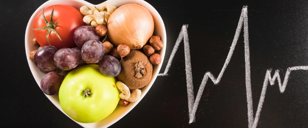 Zdrowa żywność w kształcie serca