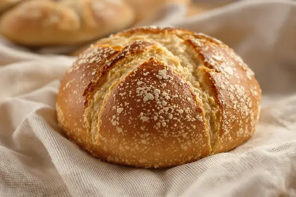 Bułki pszeniczne przekrojone na pół