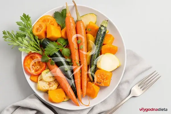 model żołądka otoczony żywnością