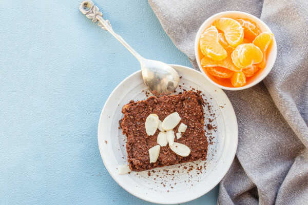 brownie fasolowe i mandarynki