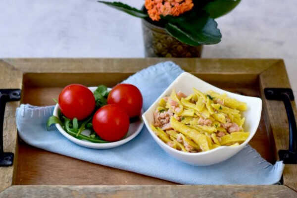 makaron z łososiem przepis