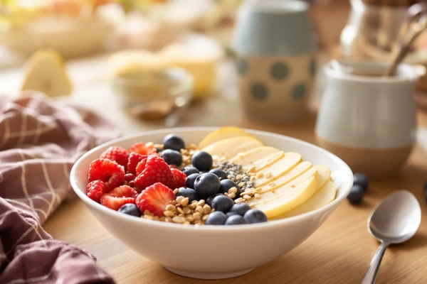 Miska śniadaniowa owoce zboża