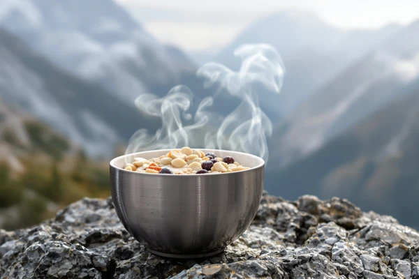 owsianka z widokiem na góry