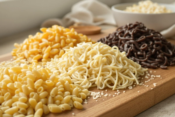 kaloryka różnych rodzajów makaronów