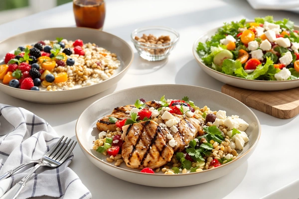 Trzy zdrowe posiłki o sumie 1500 kcal