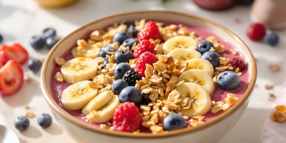 Acai bowl z owocami i musli