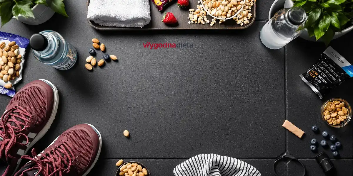 buty sportowe, woda, zdrowe przekąski