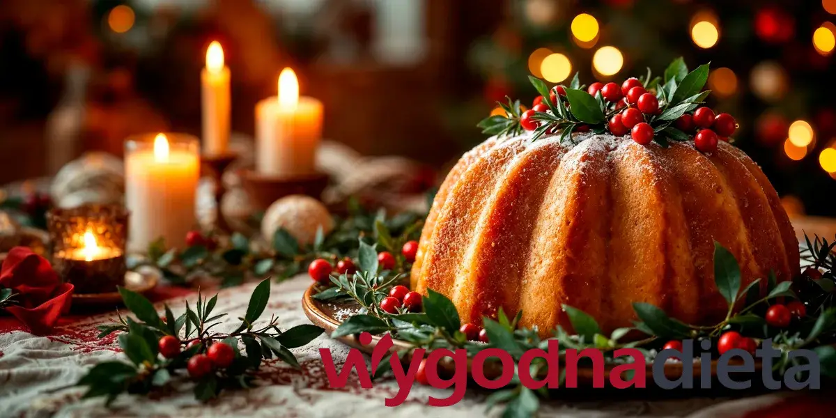 babka piaskowa na bożonarodzeniowym stole
