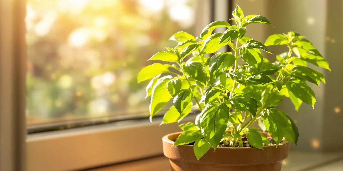 świeża bazylia w doniczce