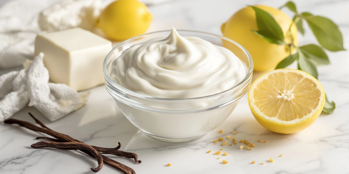 skyr w miseczce z cytryną