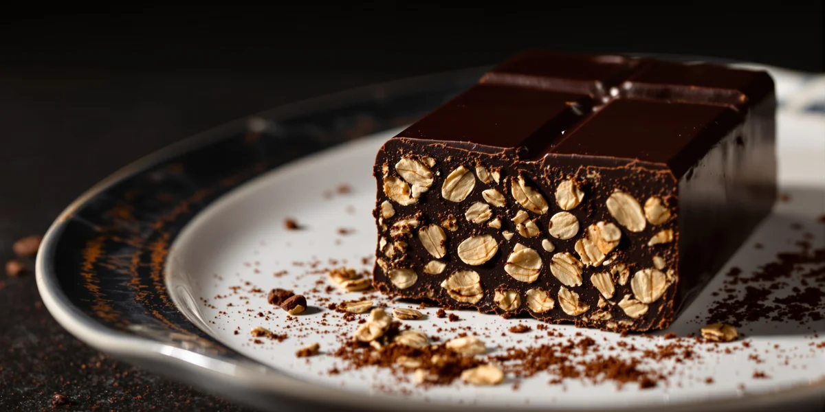 blok czekoladowy z płatkami owsianymi