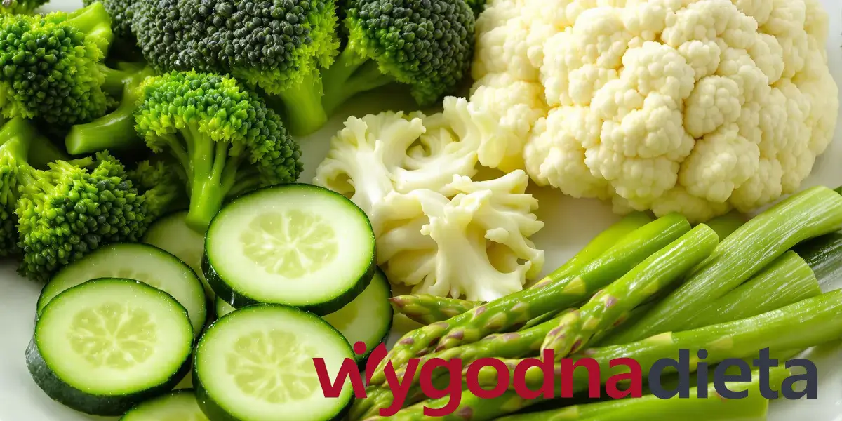 różyczki brokułu i kalafiora oraz cukinia pokrojona w plasterki