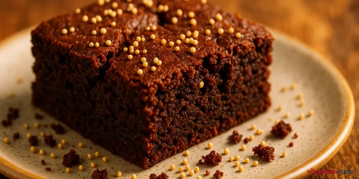 brownie z gorzkiej czekolady z amarantusem