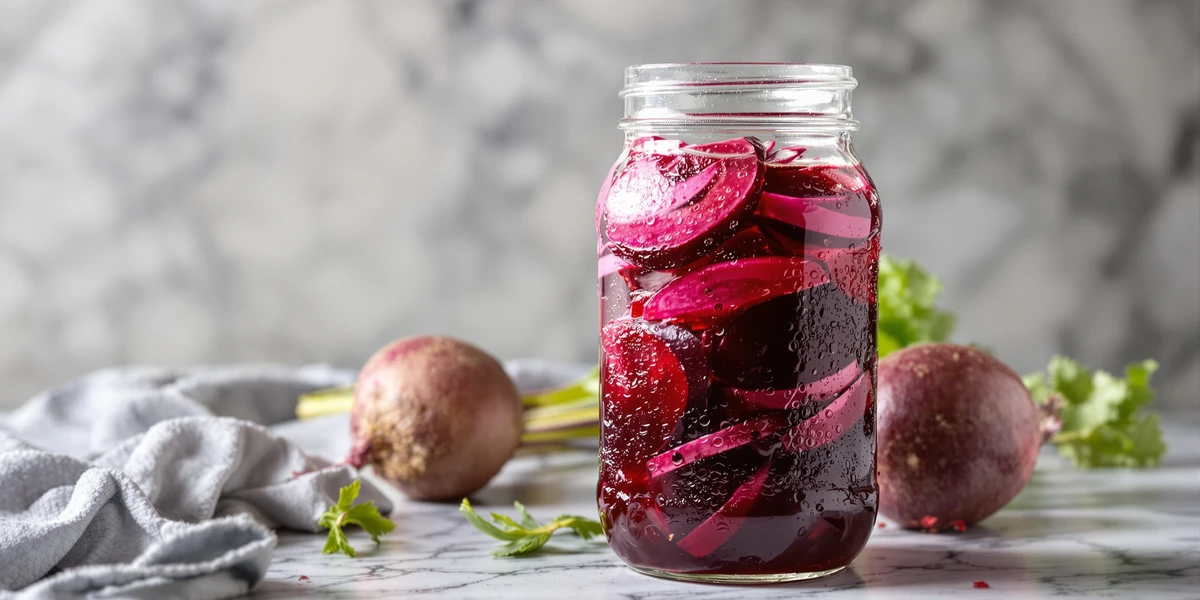 słoik kiszonych buraków