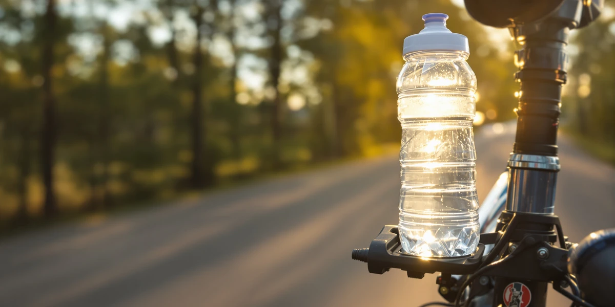 Butelka wody na rowerze