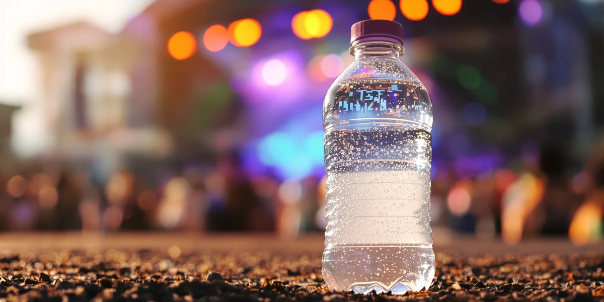 Butelka wody na ulicy