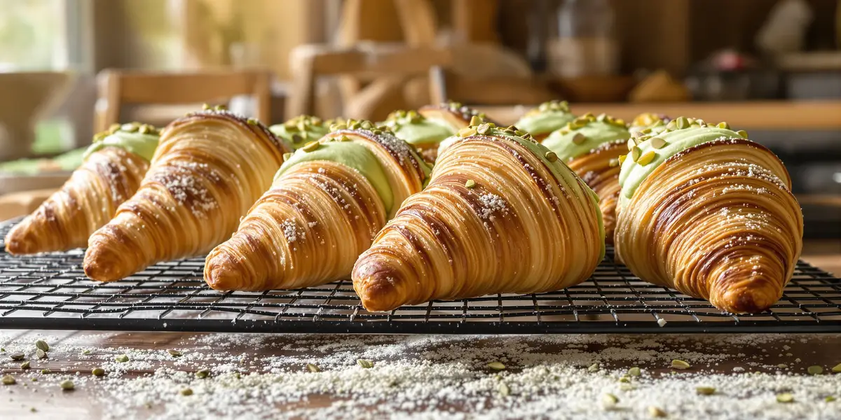 croissanty pistacjowe na kratce