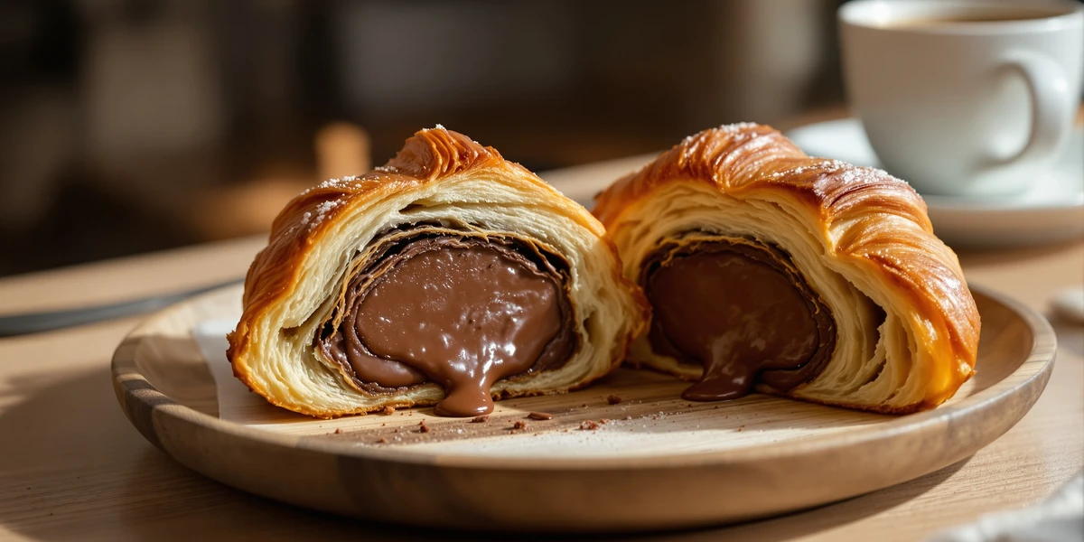 Croissanty z nadzieniem czekoladowym