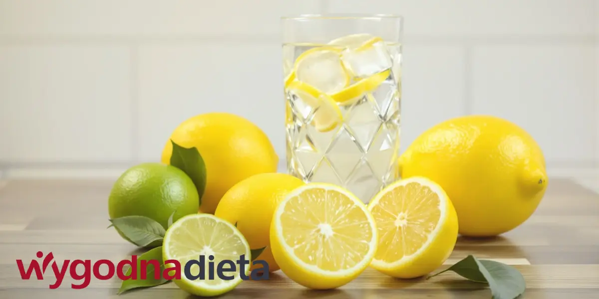 szklanka wody w otoczeniu cytryn