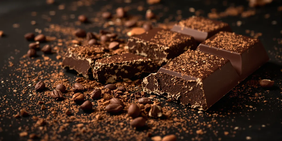 rządek czekolady gorzkiej