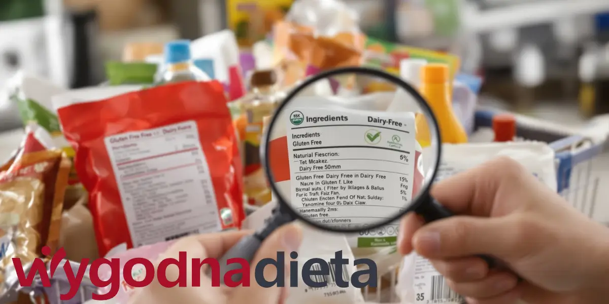 czytanie etykiet produktów spożywczych przy pomocy lupy