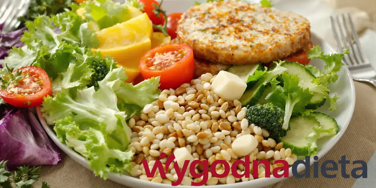 talerz z daniem o niskim indeksie glikemicznym