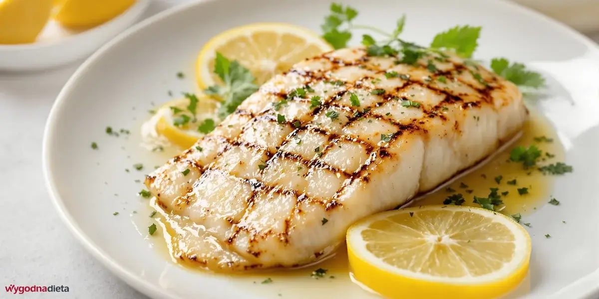 grillowany dorsz z cytryną