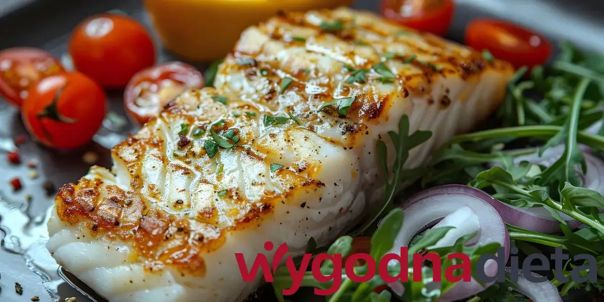 grillowany dorsz z lekką sałatką