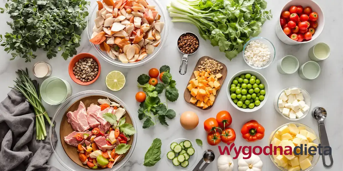 różnorodne produkty spożywcze przydatne na diecie keto