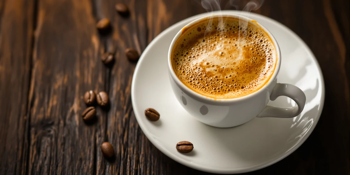 espresso w białej filiżance