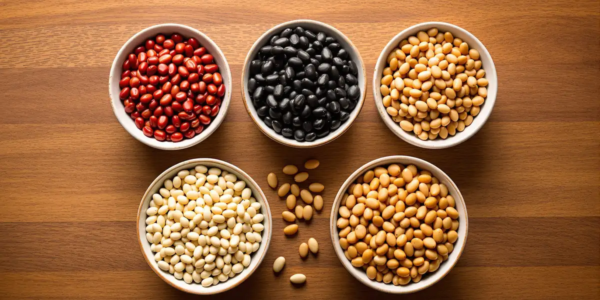 fasola biała, czarna i czerwona