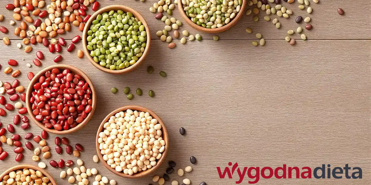 suche nasiona soczewicy, fasoli białej i czerwonej i ciecierzycy