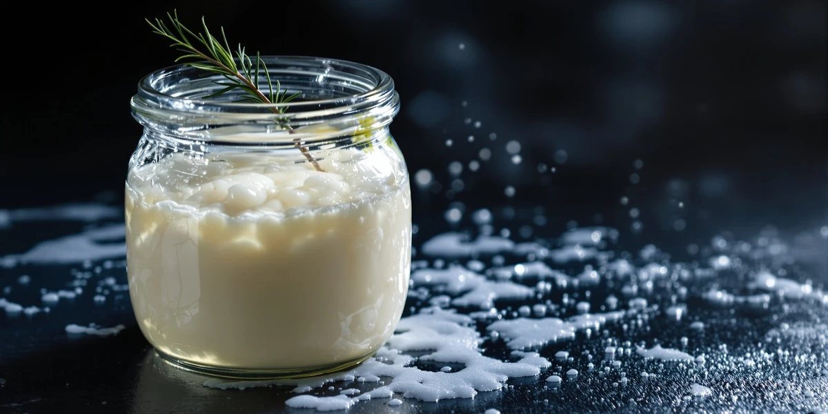fermentowany produkt mleczny w słoiku
