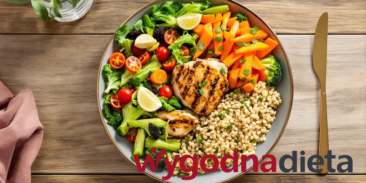 kasza z filetem z kurczaka i sałatką z awokado