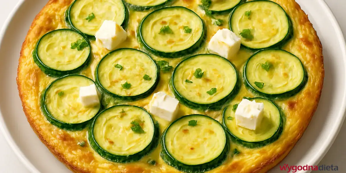 frittata z cukinii z i serem feta